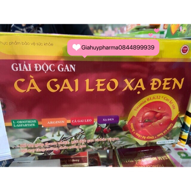 Viên uống giải độc gan cà gai leo xạ đen hộp 60v