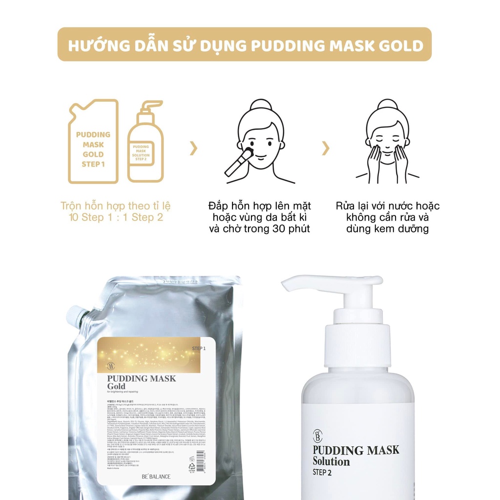 Mặt nạ BEBALANCE Pudding Mask Gold 1000ml