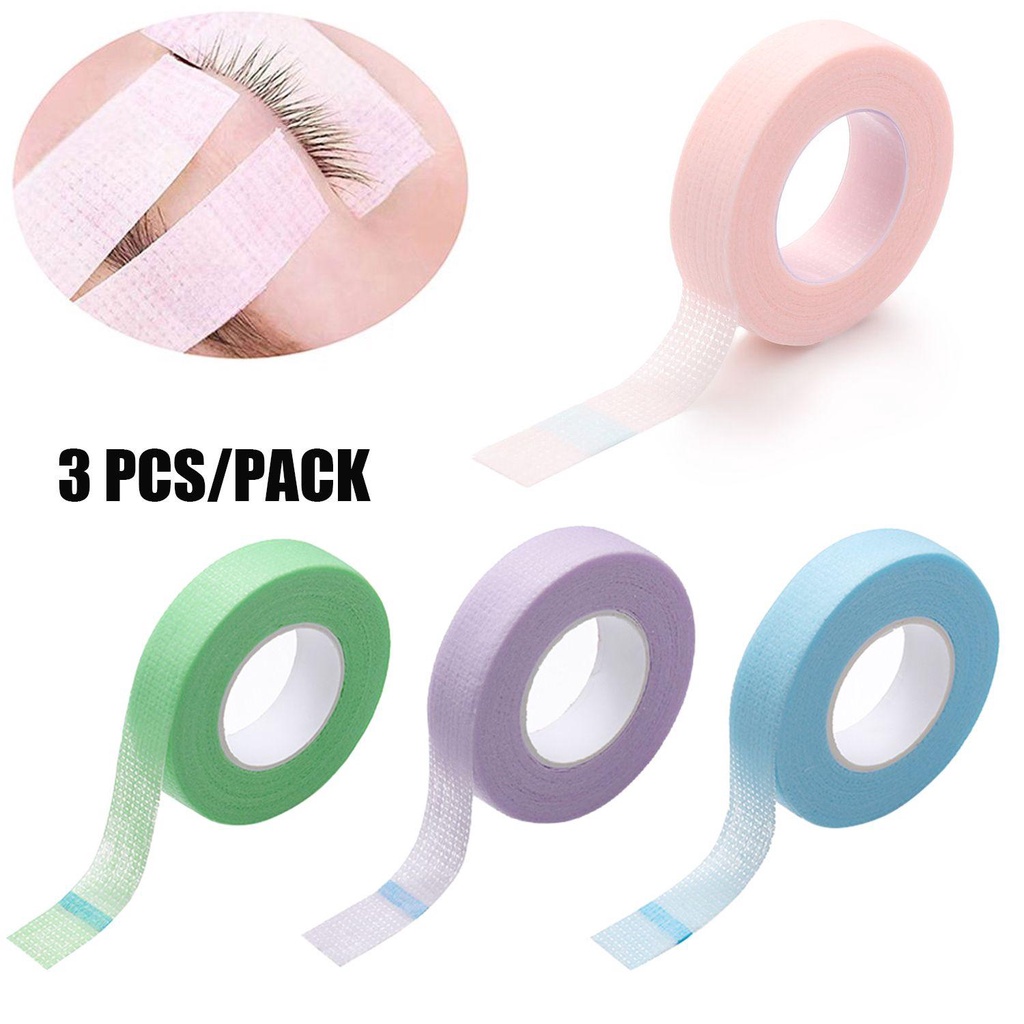 Set 3 Cuộn Băng Keo Vải Micropore Thoáng Khí Chuyên Dụng Nối Mi Giả