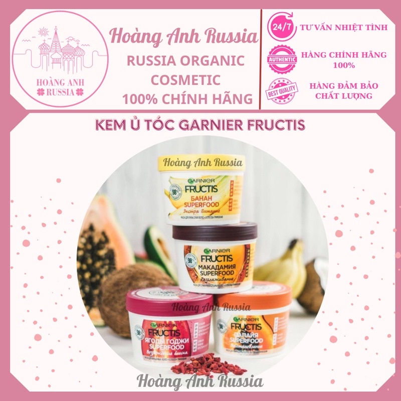 Kem ủ tóc đa công dụng Garnier Fructis Hair Food 390ml