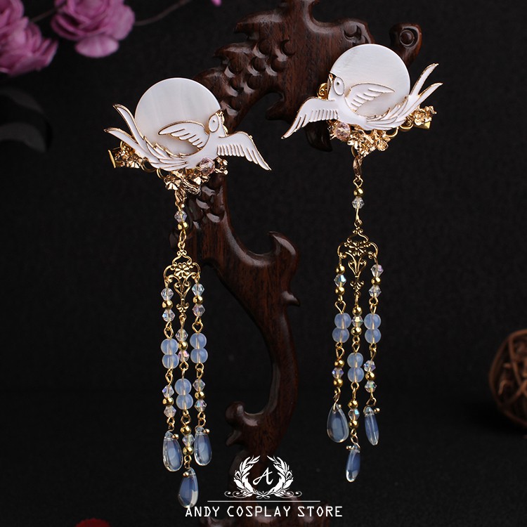 Cài tóc cổ trang chim én 3