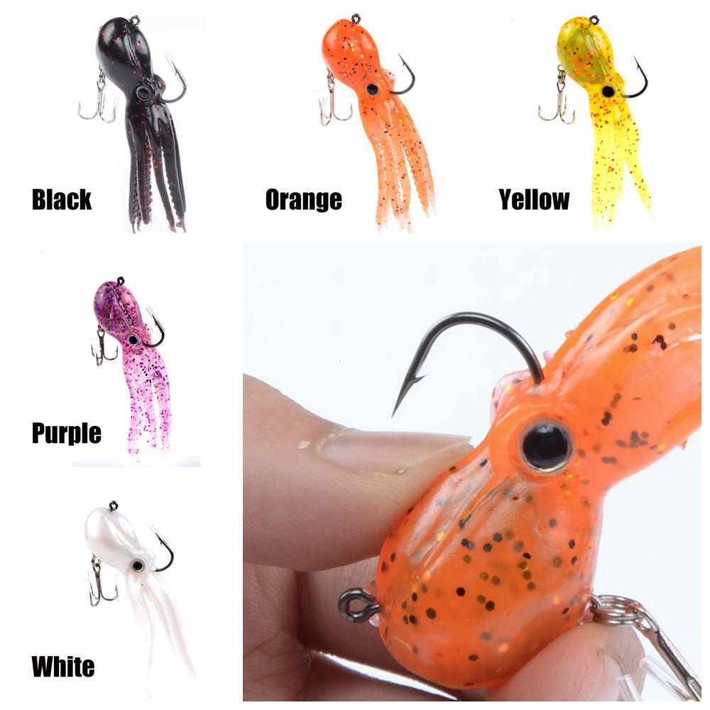 MUVAKO Mồi Câu Cá Giả Hình Bạch Tuộc Đuôi Dài Chuyên Dùng