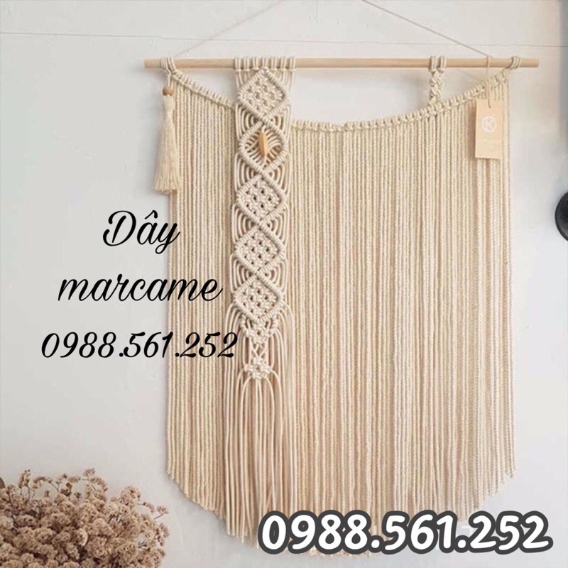 Dây thừng cotton marcame - decor setup - handmade đủ size - trang trí