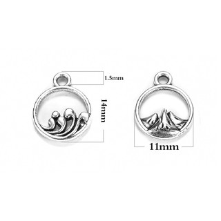 Mặt charm đôi làm vòng tay núi biển