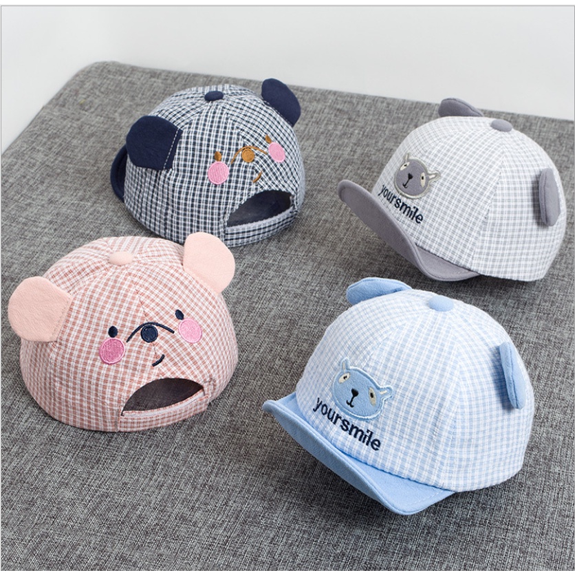 MŨ NÓN HÌNH GẤU DỄ THƯƠNG CHO BÉ TRAI BÉ GÁI 3-12 THÁNG. MŨ NÓN COTTON CAO CẤP CHO BÉ. BABY LINK