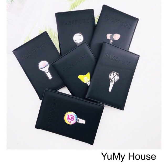 Ví đựng passport với các hình tượng băng nhạc BTS, Got7, Exo, Twice, Blackpink & Seventeen 🎼😜