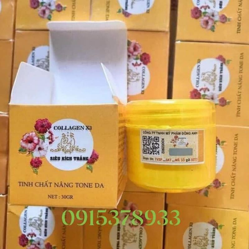 [CHÍNH HÃNG] TINH CHẤT NÂNG TÔNG DA COLLAGEN X3 ĐÔNG ANH