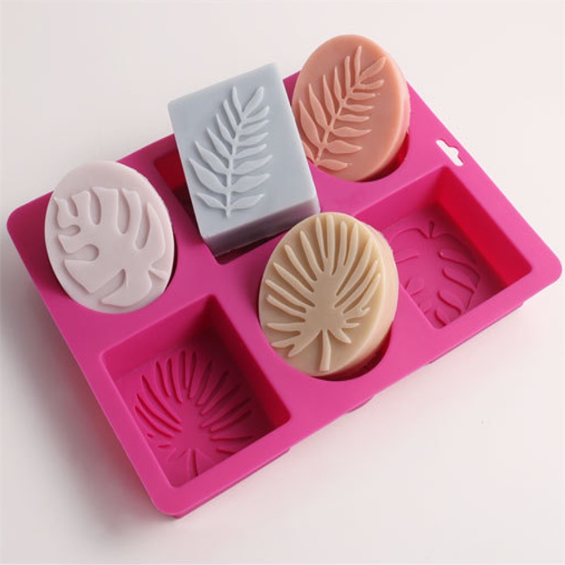 Khuôn Silicone 6 Ngăn Hình Chữ Nhật Làm Bánh / Xà Phòng / Socola