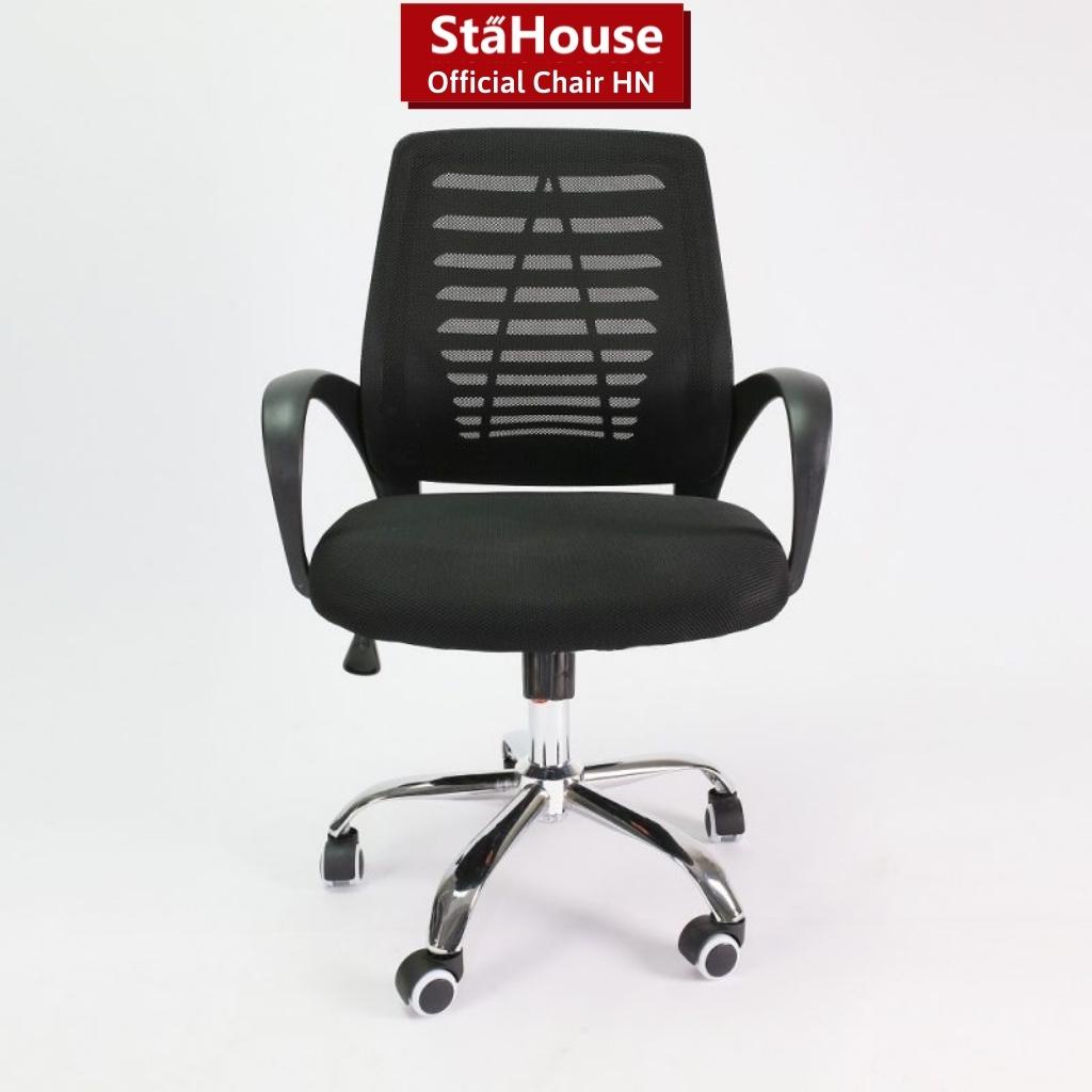 Ghế xoay văn phòng làm việc lưng A khung chắc chắn đệm êm GVP408 Stahouse Official Chair HN