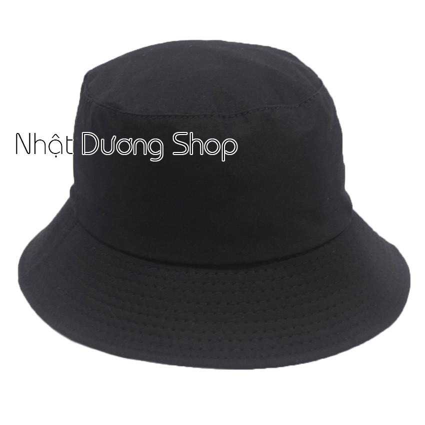 Nón tai bèo thêu hình viên kim cương - Đen, chất liệu Cotton thoáng mát, thích hợp cả nam và nữ