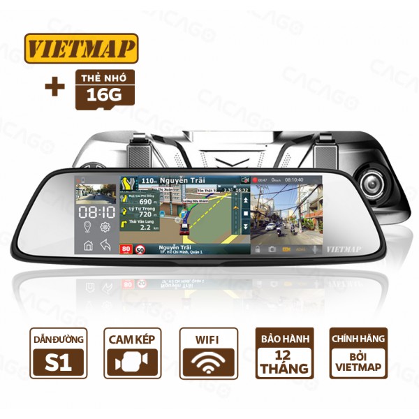 Camera hành trình gương chiếu hậu Vietmap G79 ghi hình trước sau, cảnh báo lệch làn, giới hạn tốc độ, cảnh báo va chạm | BigBuy360 - bigbuy360.vn