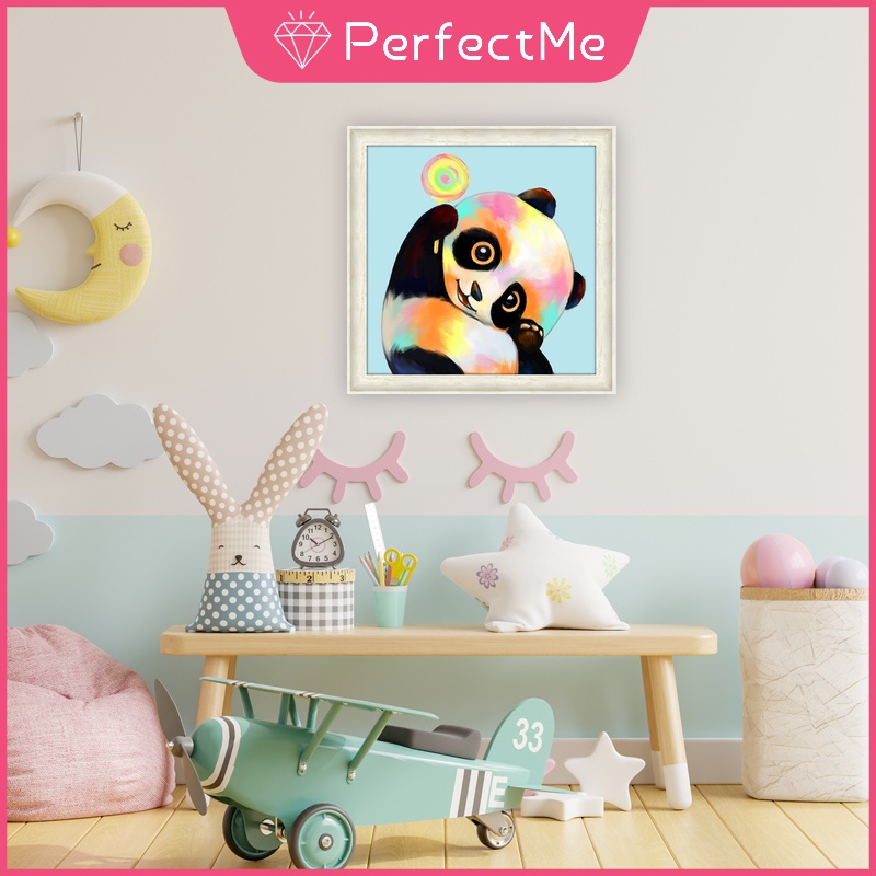 Bộ Tranh Đính Đá Tự Làm 30x30CM Hình Gấu Trúc Đáng Yêu