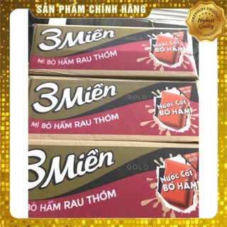 Thùng 30 gói mì tôm 3 miền bò rau thơm