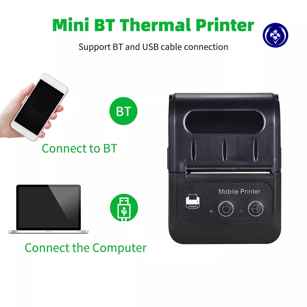 Máy in bluetooth Aibecy - máy in nhiệt bluetooth mini