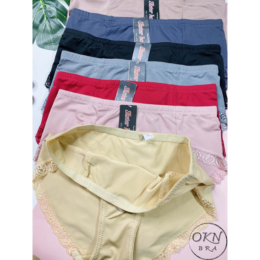 Quần lót Sisterhood 472 ống rộng viền ren lưng cao hàng nhập khẩu Thái Lan
