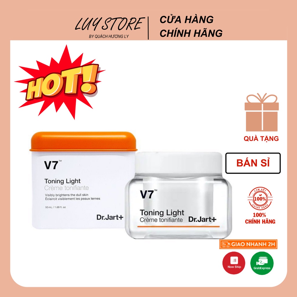 Kem Dưỡng V7 Trắng Da Toning Light Dr.Jart+ 15ml và 50ml - Hàn Quốc
