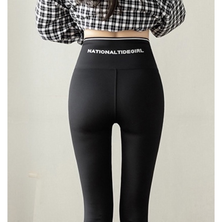 QUẦN BẦU CẠP CHÉO BOZIP VIỀN CHỮ LEGGING BẦU CHÉO ĐÙI NGỐ DÀI