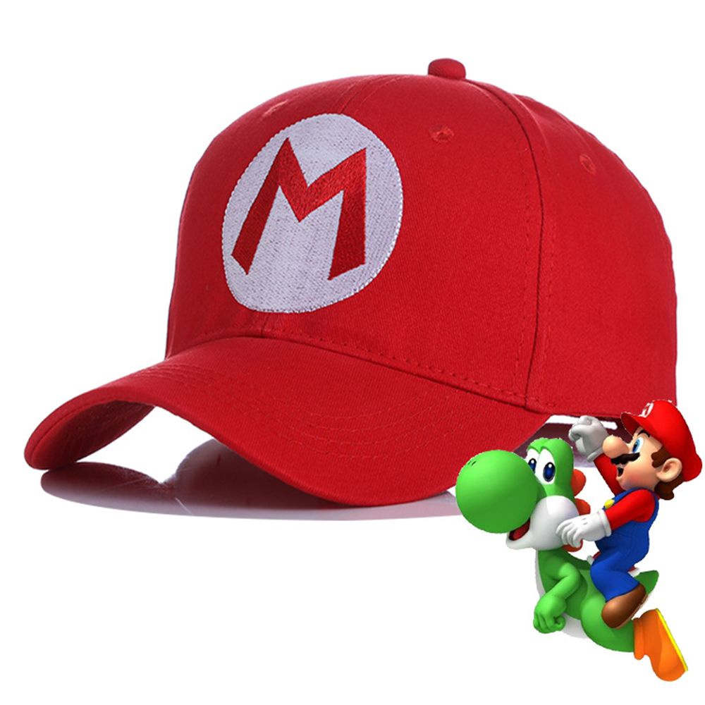 Borage Nón Lưỡi Trai Họa Tiết Hoạt Hình Super Mario Dễ Thương