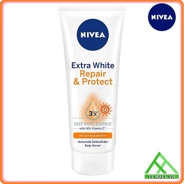 Serum Dưỡng Thể Trắng Da Giúp Phục Hồi &amp; Chống Nắng Nivea 180ml - Ban Ngày