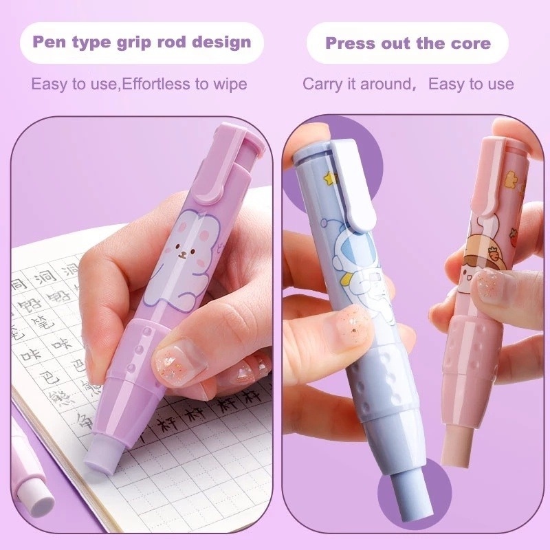 1 Cục Tẩy Dạng Bút Chì Có Thể Thu Gọn Dễ Thương Tiện Dụng Cho Học Sinh