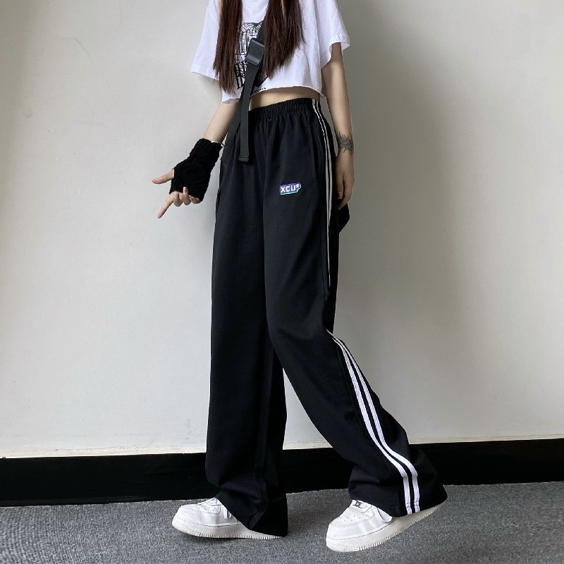 NRVP Quần Nữ Ống Rộng Lưng Cao Phong Cách Hàn Quốc Mới