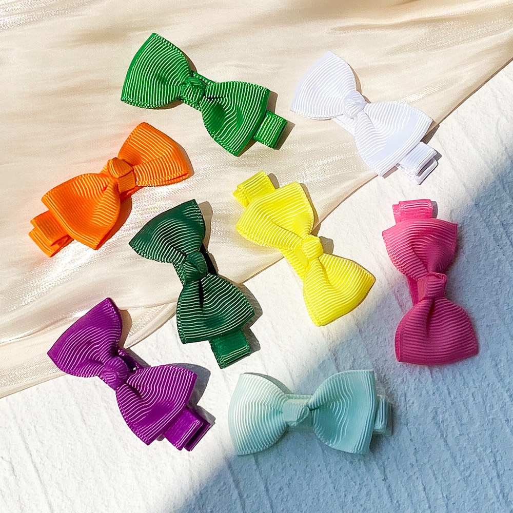 Set 10 kẹp tóc KIDSBOWS đính nơ ruy băng xinh xắn dành cho bé gái