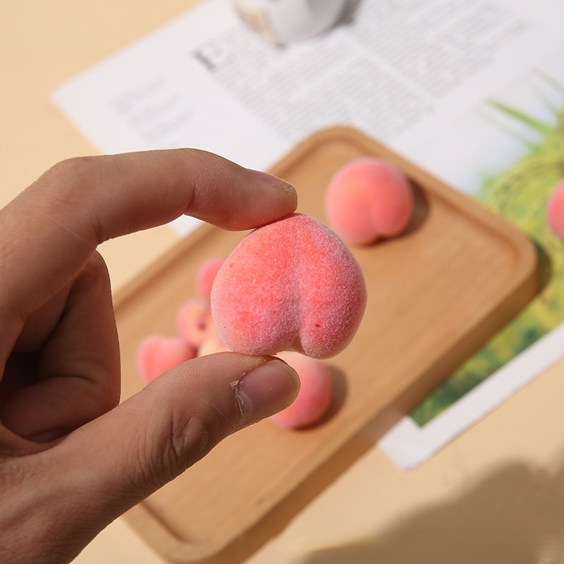 Set 25 Quả Đào Mini 2cm/2.5cm/3.5cm Dùng Trang Trí Đa Năng