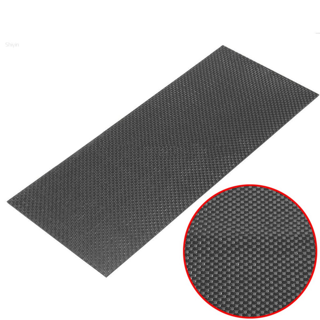 1 Tấm Lót Sợi Carbon 100 * 250 * 1mm 100% Màu Đen 3K Tiện Dụng