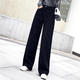 HOT  Quần Suông Dài Bigsize Nữ - Basic - Lưng Siêu Cao / Quần Jean Đen Đậm Sáng