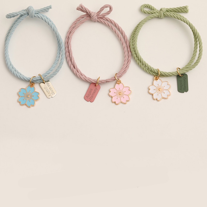 Vòng Đeo Tay Họa Tiết Hoa Anh Đào Dễ Thương Bắt Mắt