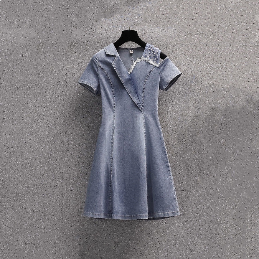 Đầm Denim Mỏng Ôm Eo Phong Cách Hàn Quốc Thời Trang Mới 2022 Cho Nữ