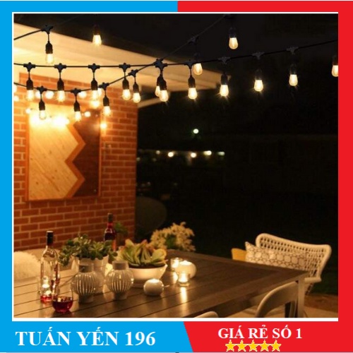 ✨FREESHIP✨ Bộ đuôi đèn liên dây 10m 20 đuôi E27 trang trí ngoài trời
