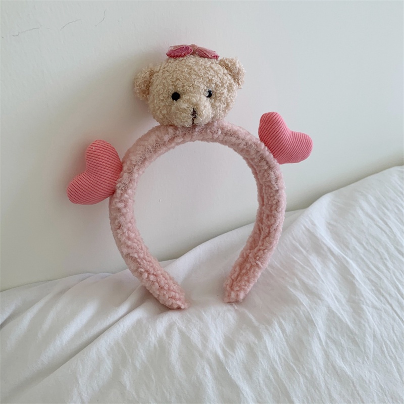 Băng đô hình gấu nhồi bông xinh xắn cho nữ