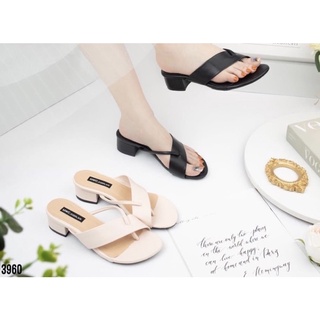 Dép guốc 3 phân quai xỏ ngón da trơn mềm