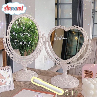 Gương trang điểm hai mặt để bàn phong cách cổ điển xinh xắn