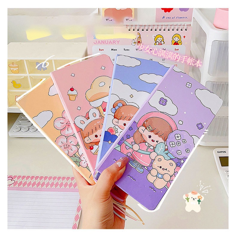 Sổ tay mini KOLANO sổ ghi chép cá nhân hàng ngày kẻ caro 90 trang giấy 80 gsm nhiều màu SN-001422