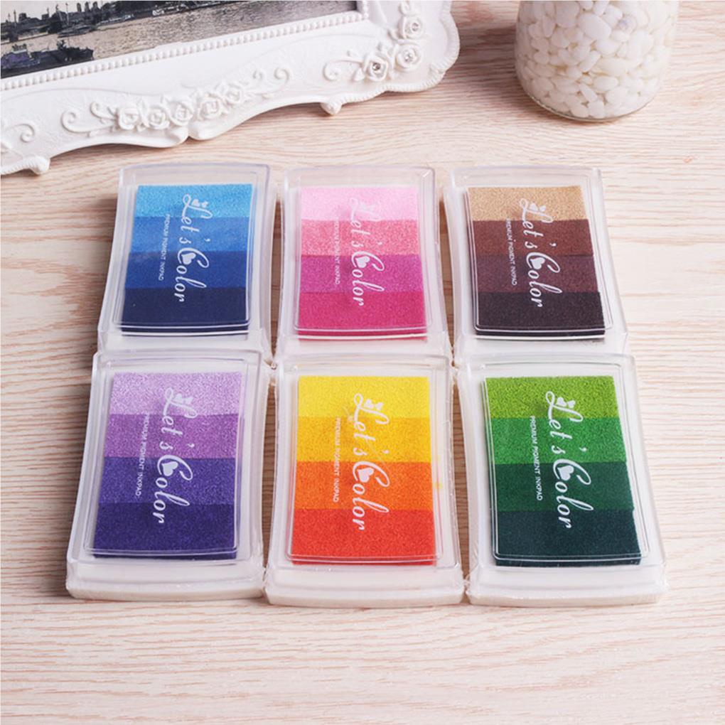 Set 6 Con Dấu Vân Tay Bằng Nhựa Nhiều Màu Sắc DIY Dành Cho Trẻ Em
