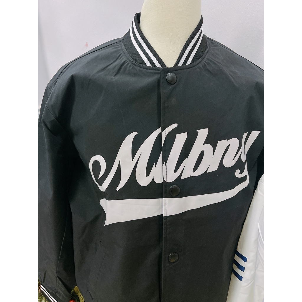 ÁO KHOÁC MLBNY BOMBER CHỮ MLBNY - KHOÁC NỈ UNISEX NAM NỮ - HÀNG CÓ SẴN