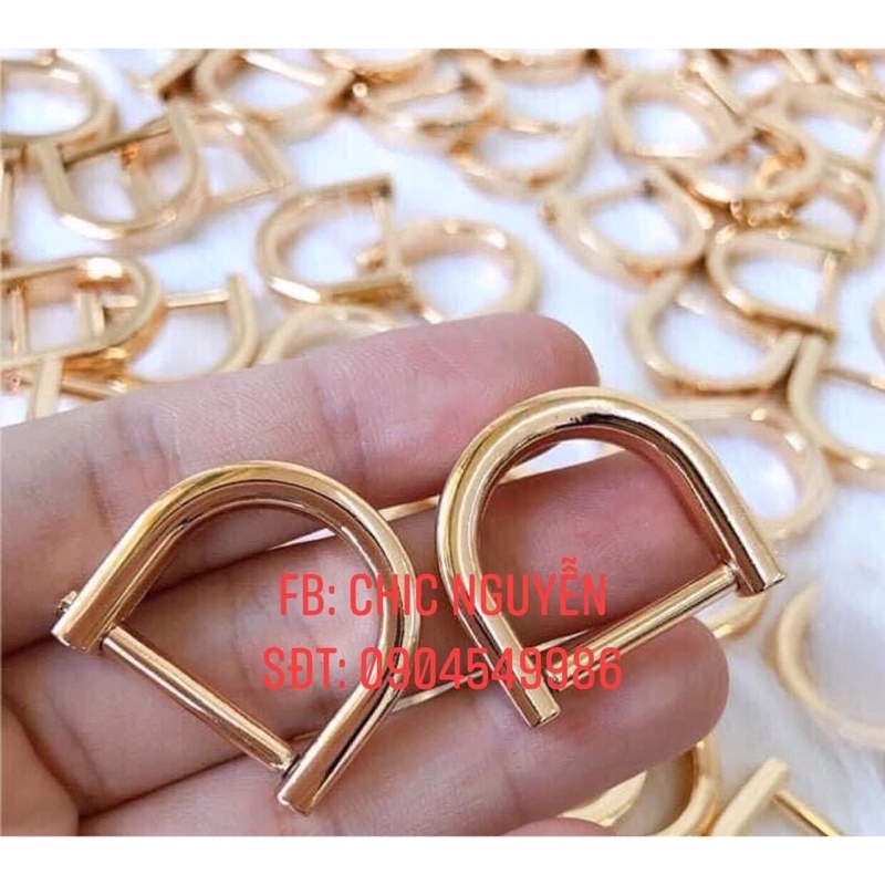 Khoen D gắn quai túi xách (Màu vàng)