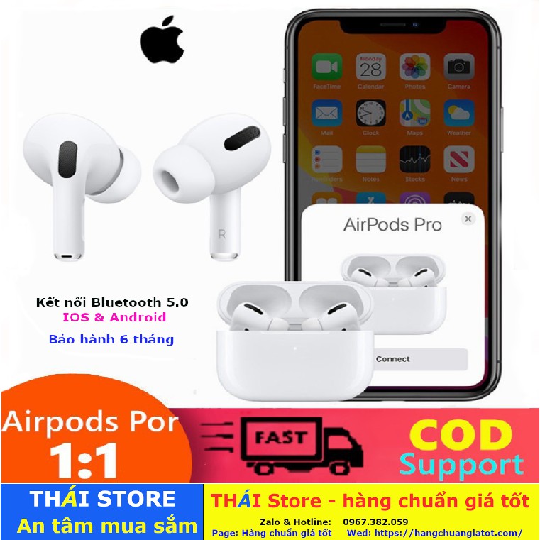 Airpods Pro Tai Nghe Không Dây Bluetooth airpods ,Chống ồn,định vị đổi tên thế hệ thứ 3 bảo Hành 6 Tháng