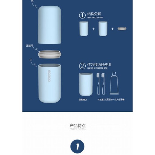 Hộp Đựng Bàn Chải, Kem Đánh Răng, Khăn ECOCO Du Lịch Thông Minh, Cốc Đựng Bàn Chải Đánh Răng Nhỏ Gọn, Tiện Ích