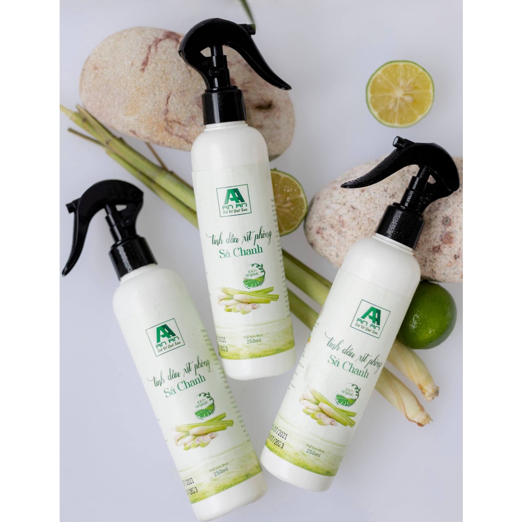 Bình xịt phòng, quần áo Tinh dầu sả chanh khử mùi, đuổi muỗi hiệu quả.