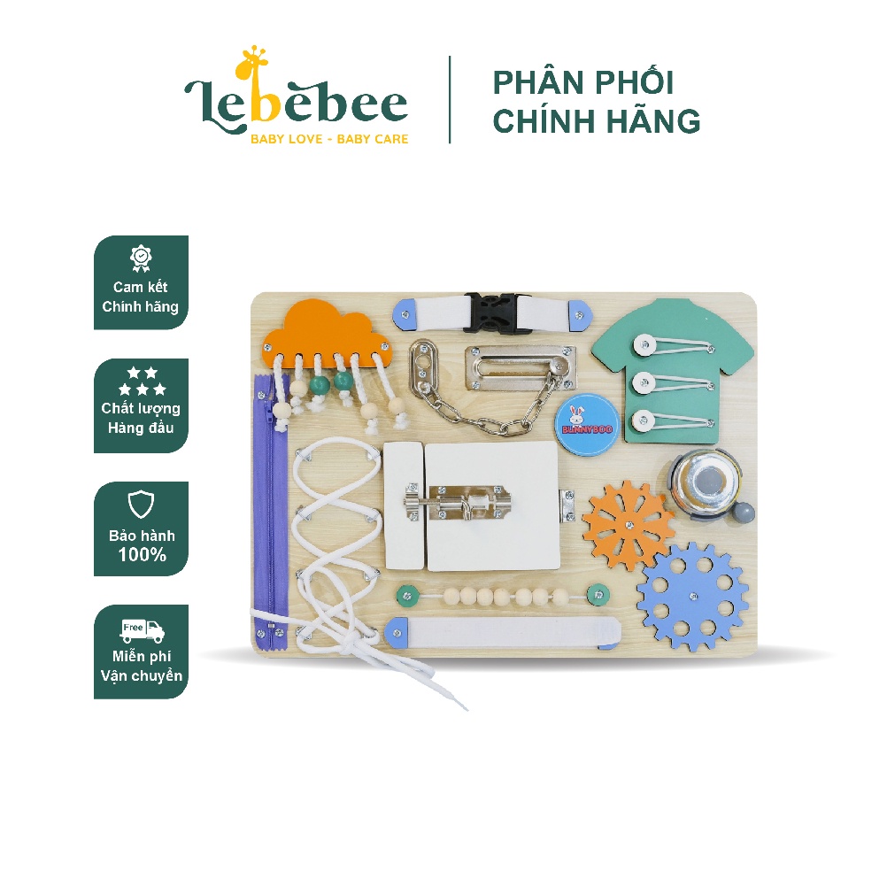 Đồ chơi kích thích phát triển kỹ năng Busy board chữ nhật, size nhỡ
