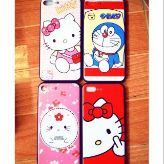 Ốp lưng iPhone 7 Plus / 8 Plus Viền dẻo Hình 4d kitty doremon