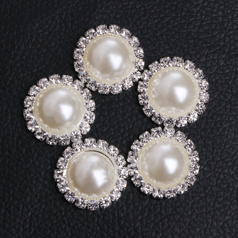 Set 5 Nút Ngọc Trai Tròn 21mm Cho May Vá Thủ Công DIY