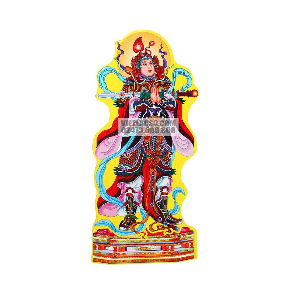 Tranh cúng bày đàn lễ hộ pháp thiện 60cm xốp