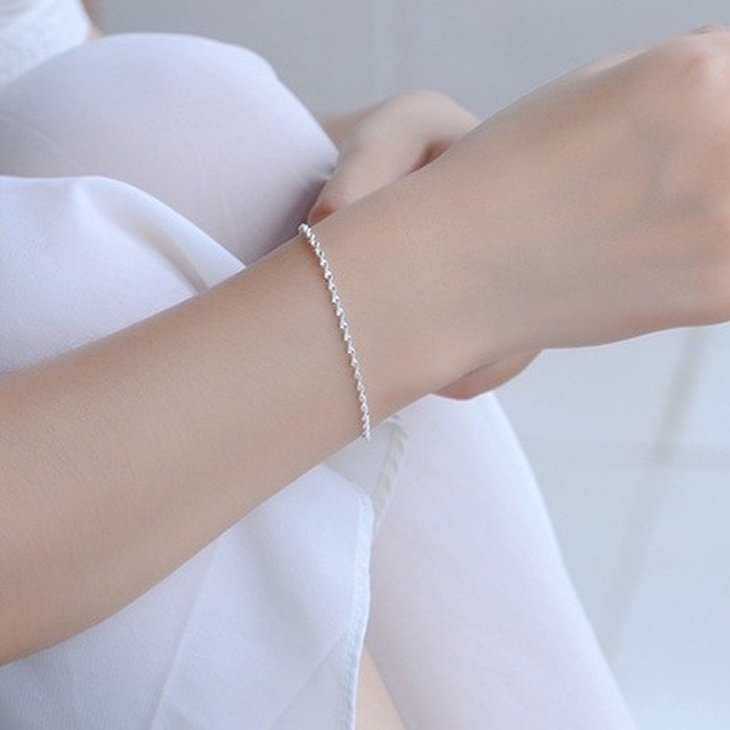 Lắc chân dây xoắn họa tiết sóng nước phong cách hàn quốc 210807 dành cho nữ