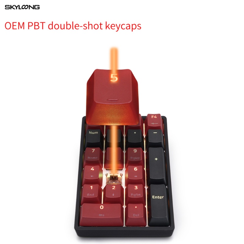 Bàn phím số cơ SK21 có đèn nền và phím PBT loại C đổi được cho Gateron Switch Mac PC