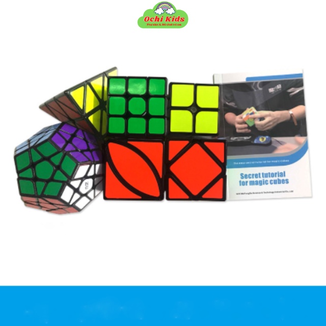 [LOẠI ĐẸP- CÓ HƯỚNG DẪN] Đồ Chơi Rubik Phát Triển Trí Tuệ, Bộ 8 Khối RuBic 3x3, 2x2, Rubic 4x4, 5x5, Tam Giác, Biến Thể