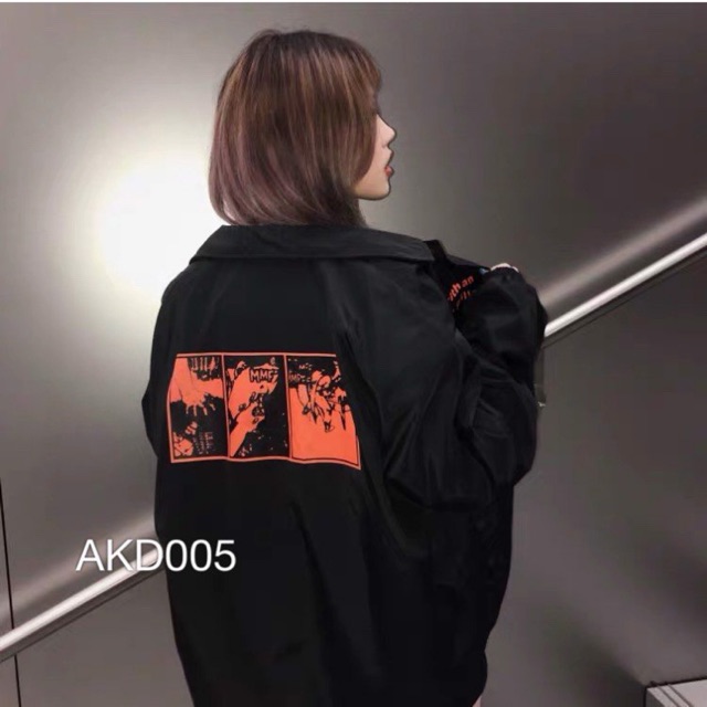 Áo khoác dù VN CLO dành cho nam nữ in chữ MMF - AKD005